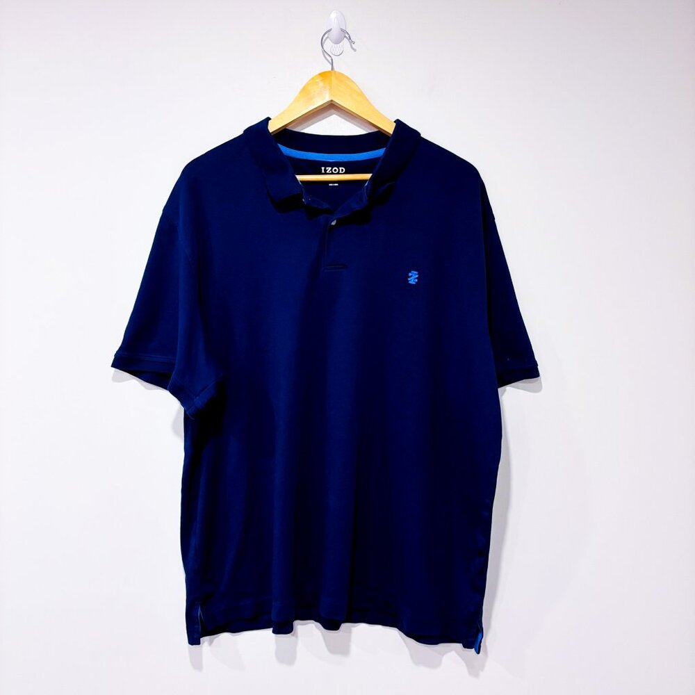 IZOD Classic Navy Cotton Polo Shirt | XXL *